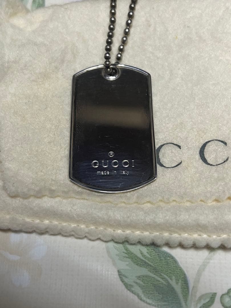 希少 キムタク着 オールド グッチ ダブルドッグタグネックレス - メルカリ