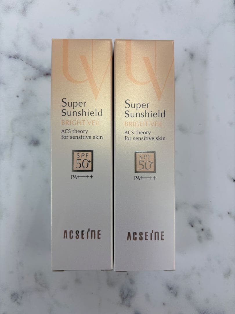 ★新品★アクセーヌスーパーサンシールドブライトヴェール02クリームベージュ✖️２個
