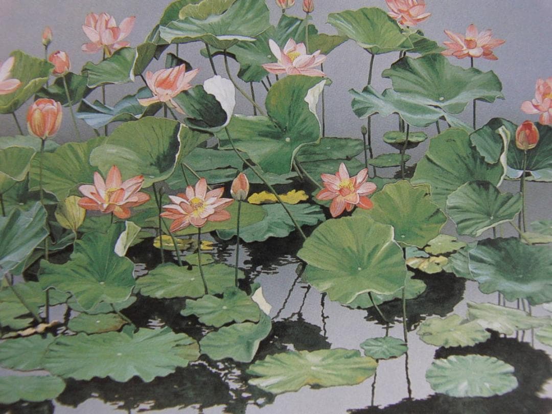 浜田泰介、【盛夏】、希少な額装用画集より、状態良好、新品額装付