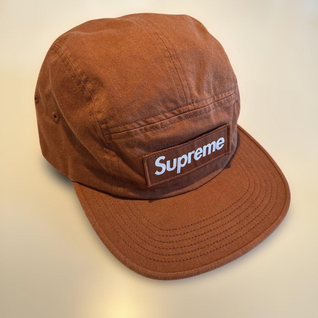 美品 Supreme ブラウンキャップ
