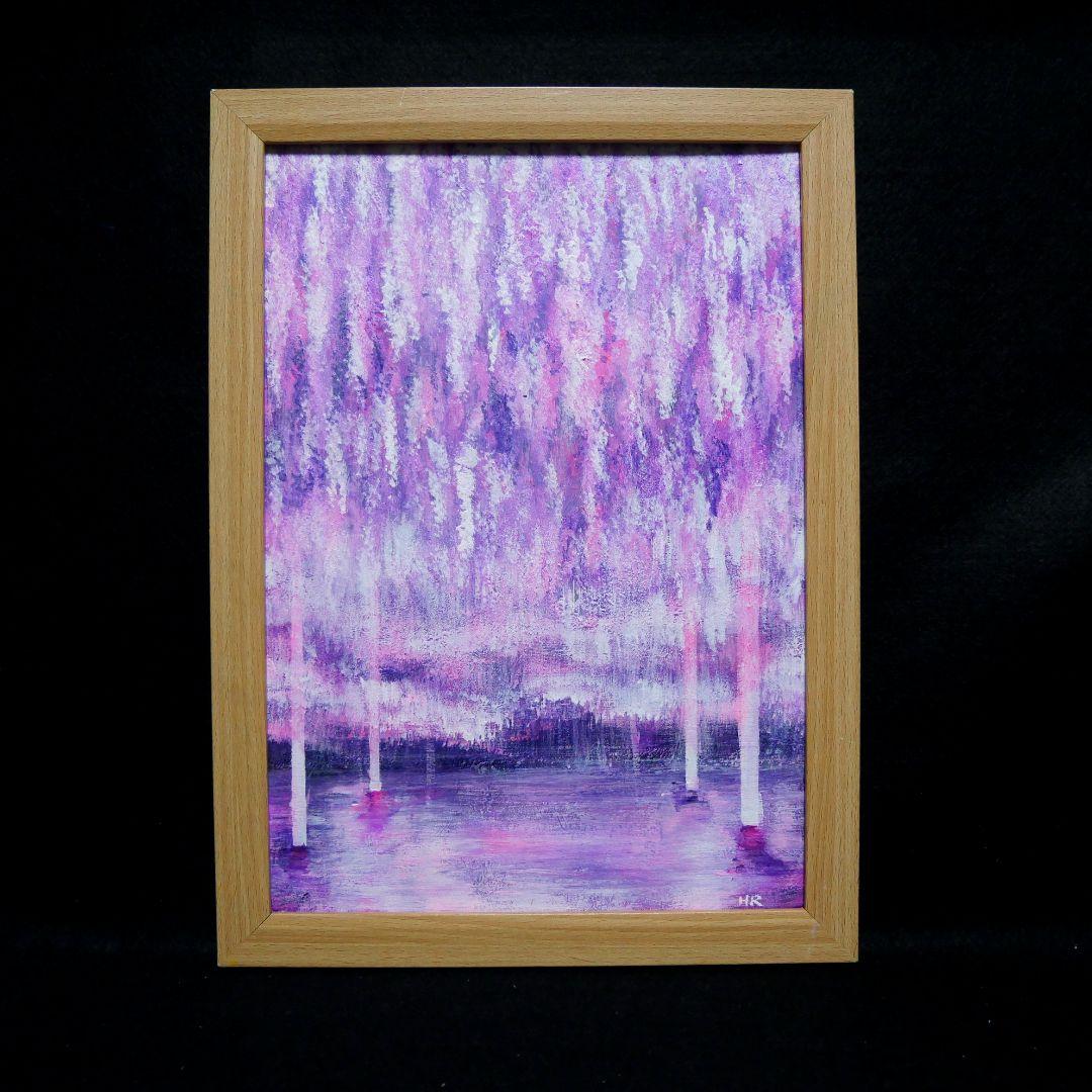 油絵 絵画 【癒やしの藤】