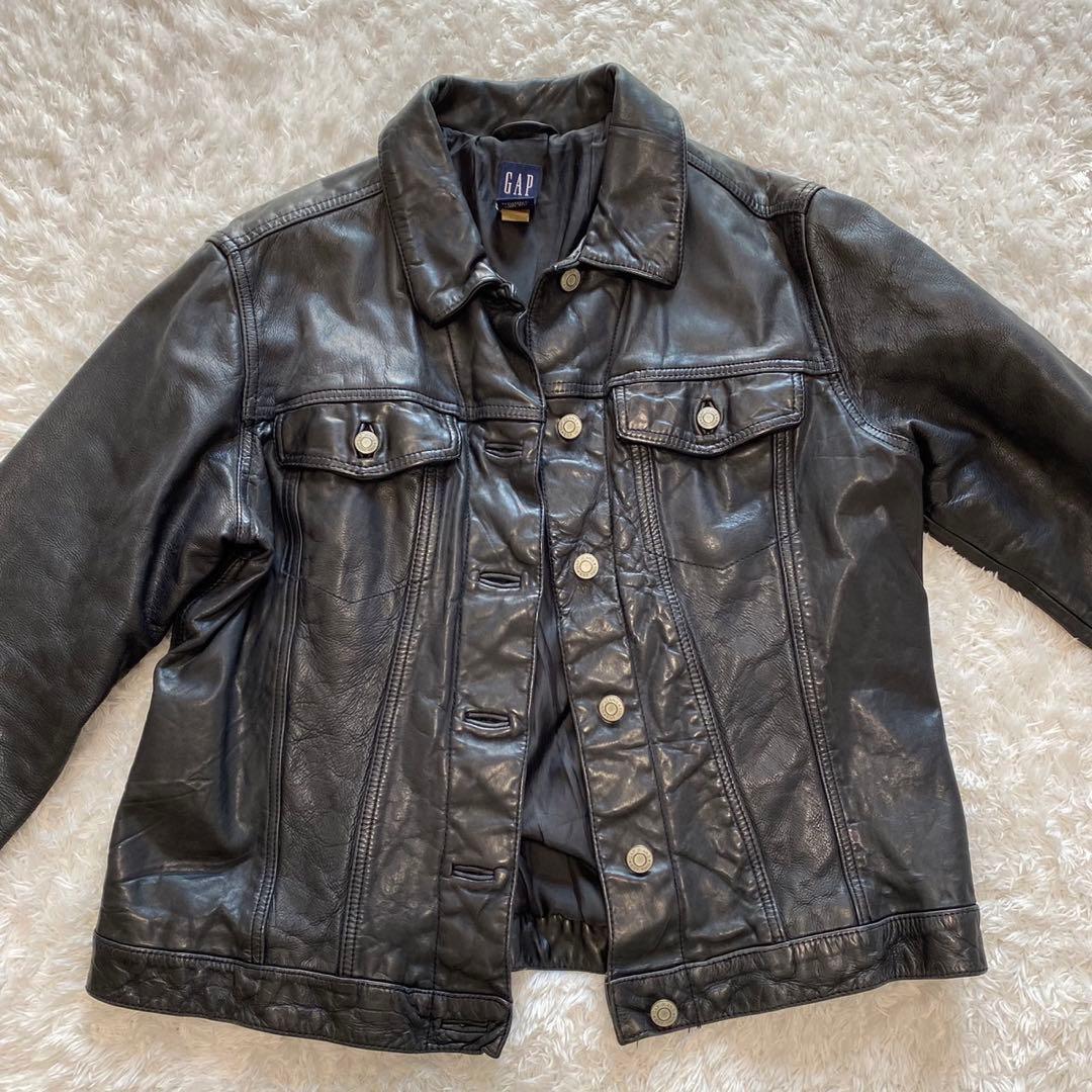 希少 オールドギャップ レザージャケット 3rd トラッカー Gジャン 90s