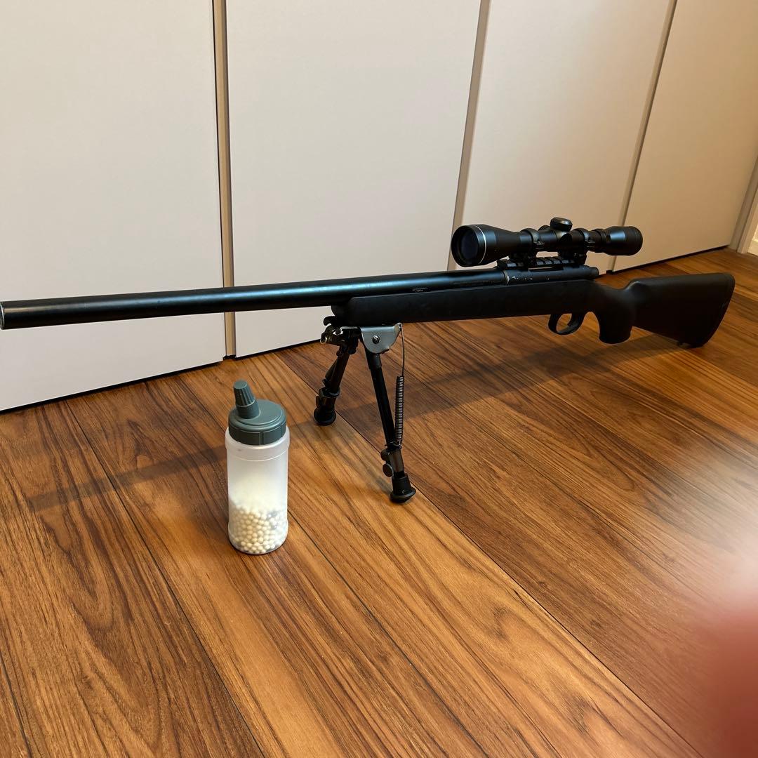 スナイパーライフル ブラック スコープ付き　バイポット付き