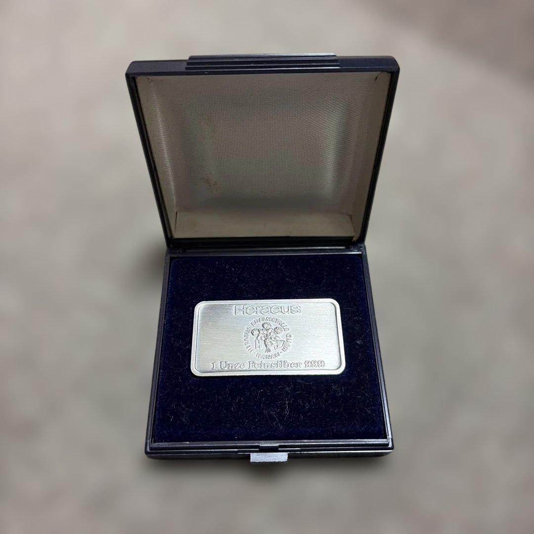 Heraeus 1オンス銀バー Hamburgデザイン　アートバー　プレミア