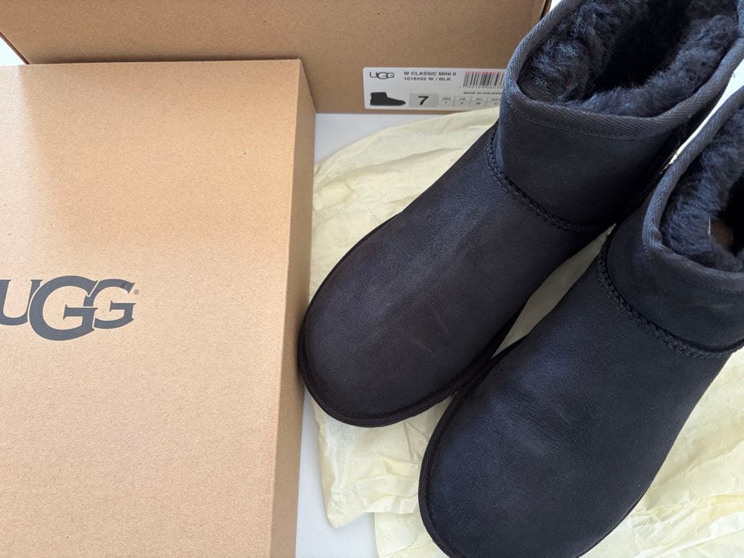 UGG W CLASSIC MINI II ブラック 7 Ugg W Classic Mini Ii Black Black