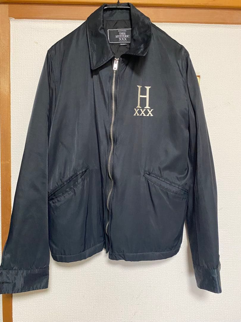 ヒステリックグラマー　ブラック ジッパー式 ナイロンジャケット H XXX
