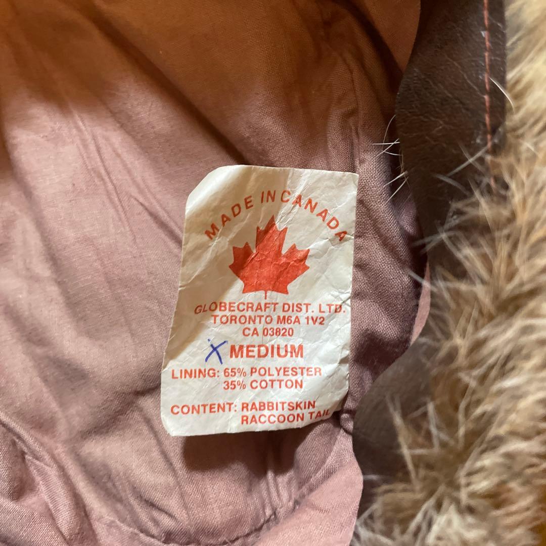 ラビット ラクーンテール カナダ製 毛皮帽子 - メルカリ