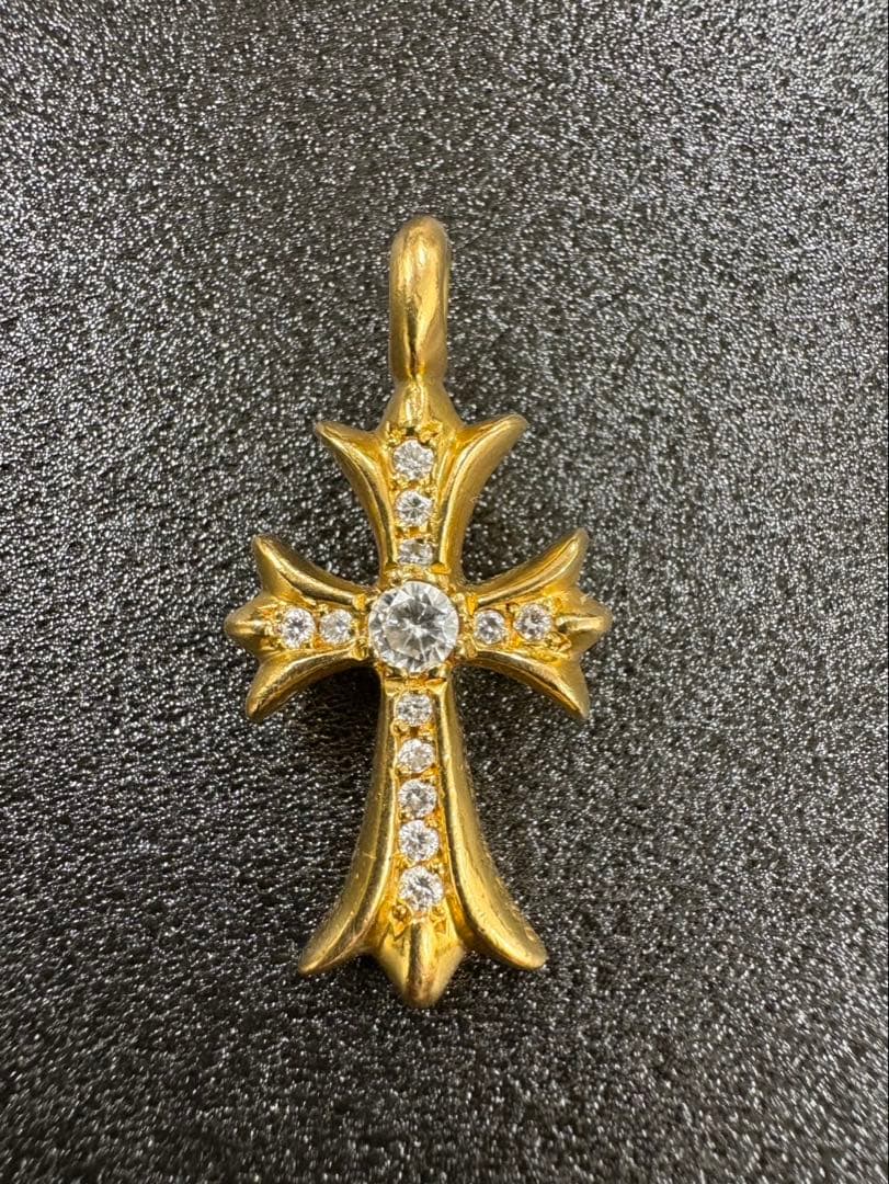 メル クロムハーツ 22k タイニーファットクロスパヴェダイヤ