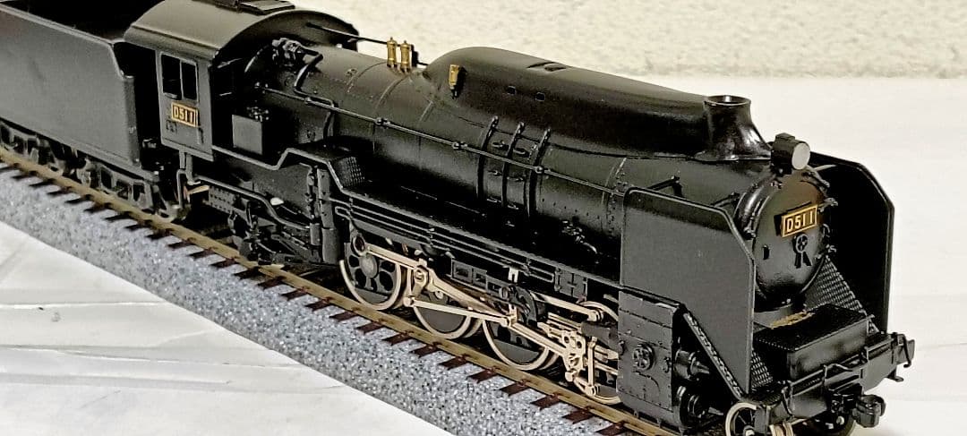 HOゲージ 天賞堂 アダチ D51半流蒸気機関車、カンモーター
