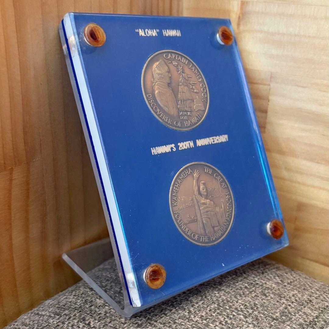1978年 キャプテンクック ハワイ発見 200周年記念 メダルディスプレイ イギリス領 クック諸島 Cook Islans ジェームズ・クック ハワイ発見