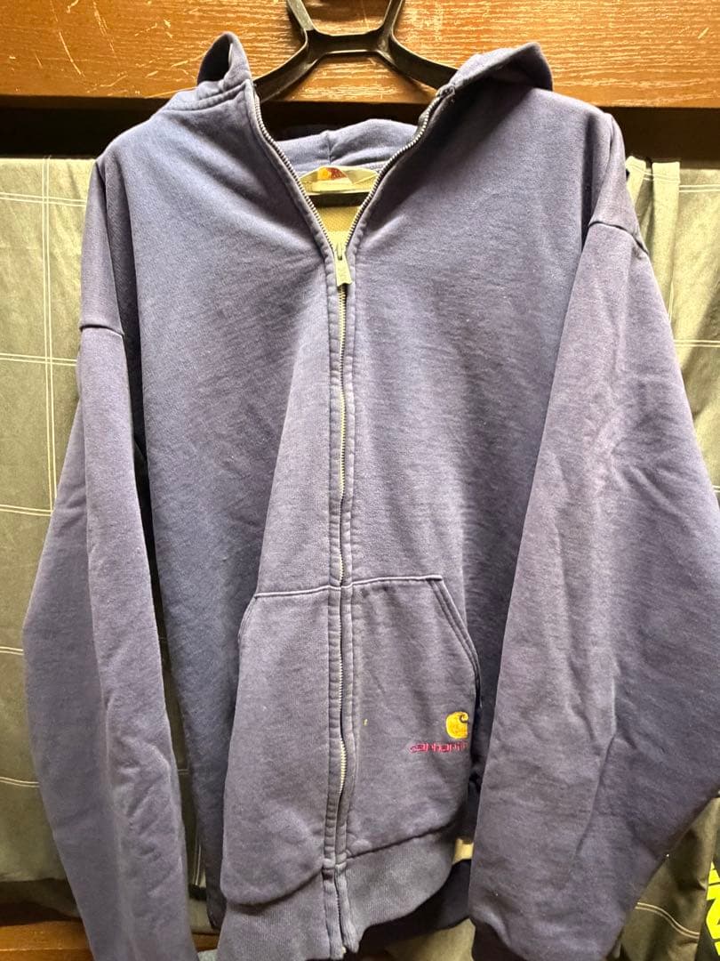 80sCarhartt ナスコンフルジップフーディ