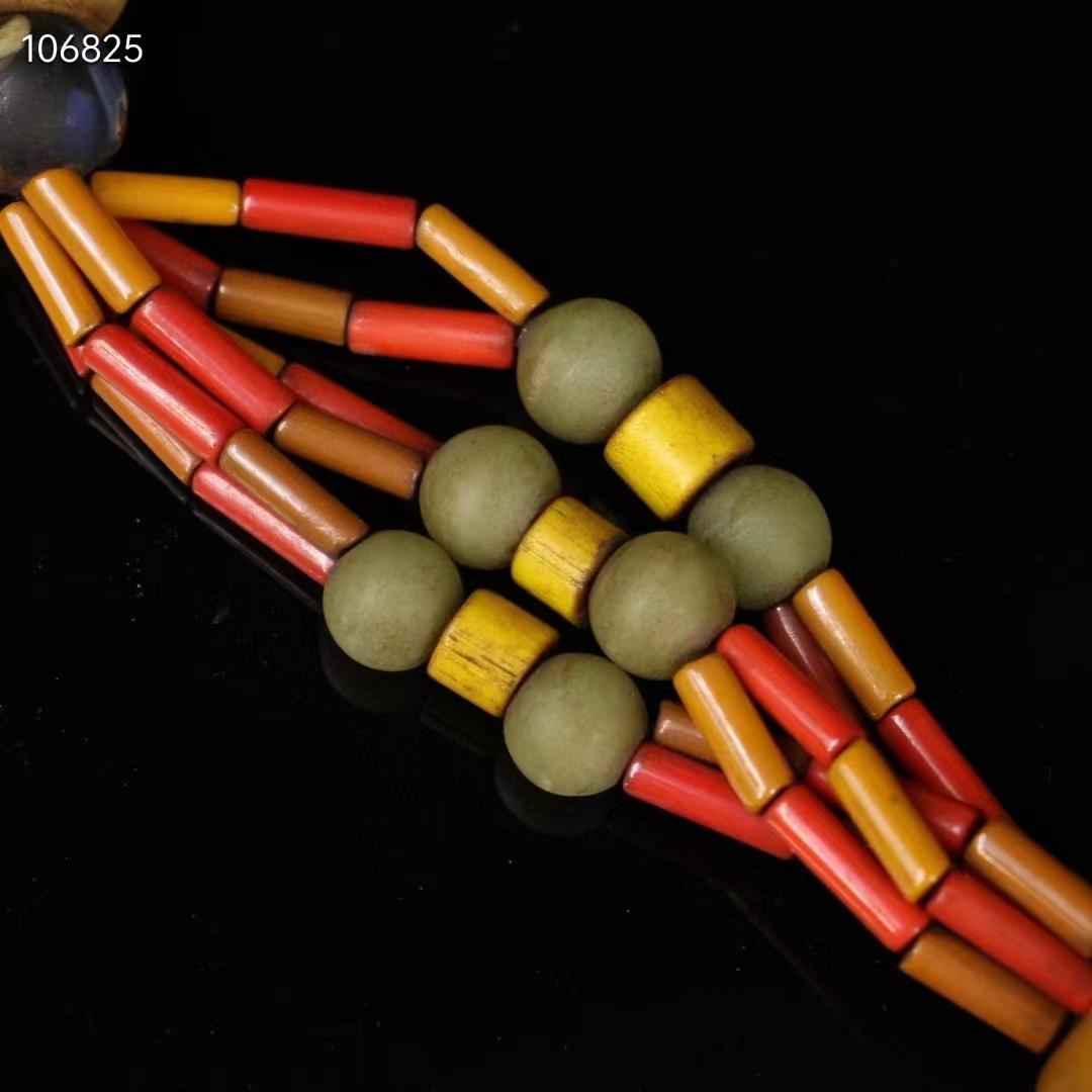 中国古美術・チベット収・純手工芸・瑪瑙多宝ネックレス・天然石・缘起