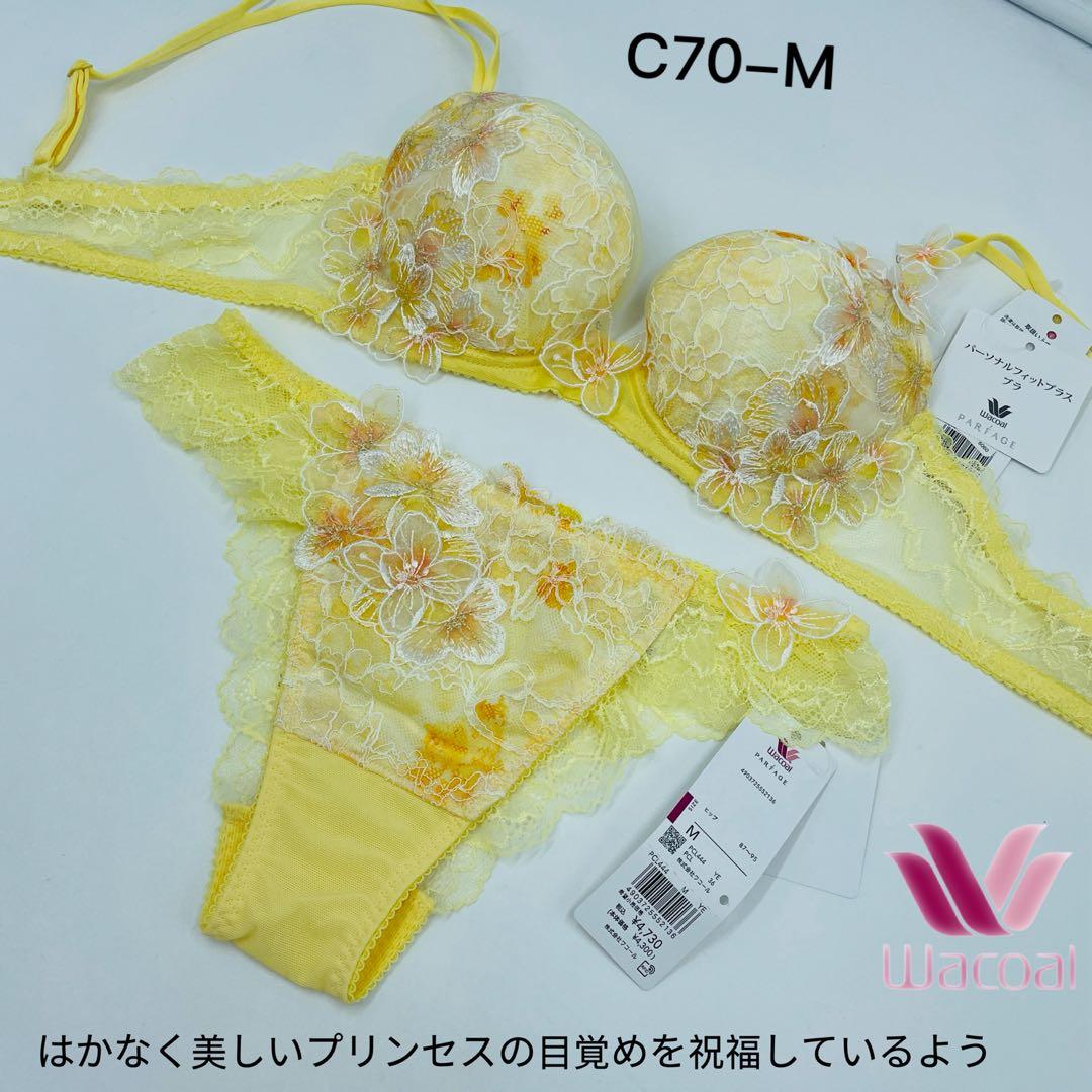 ワコール／パルファージュパーソナルフィットプラスブラブラジャーとショーツC70M ワコール パルファージュ BCL455 パーソナルフィットプラスブラ E70/M