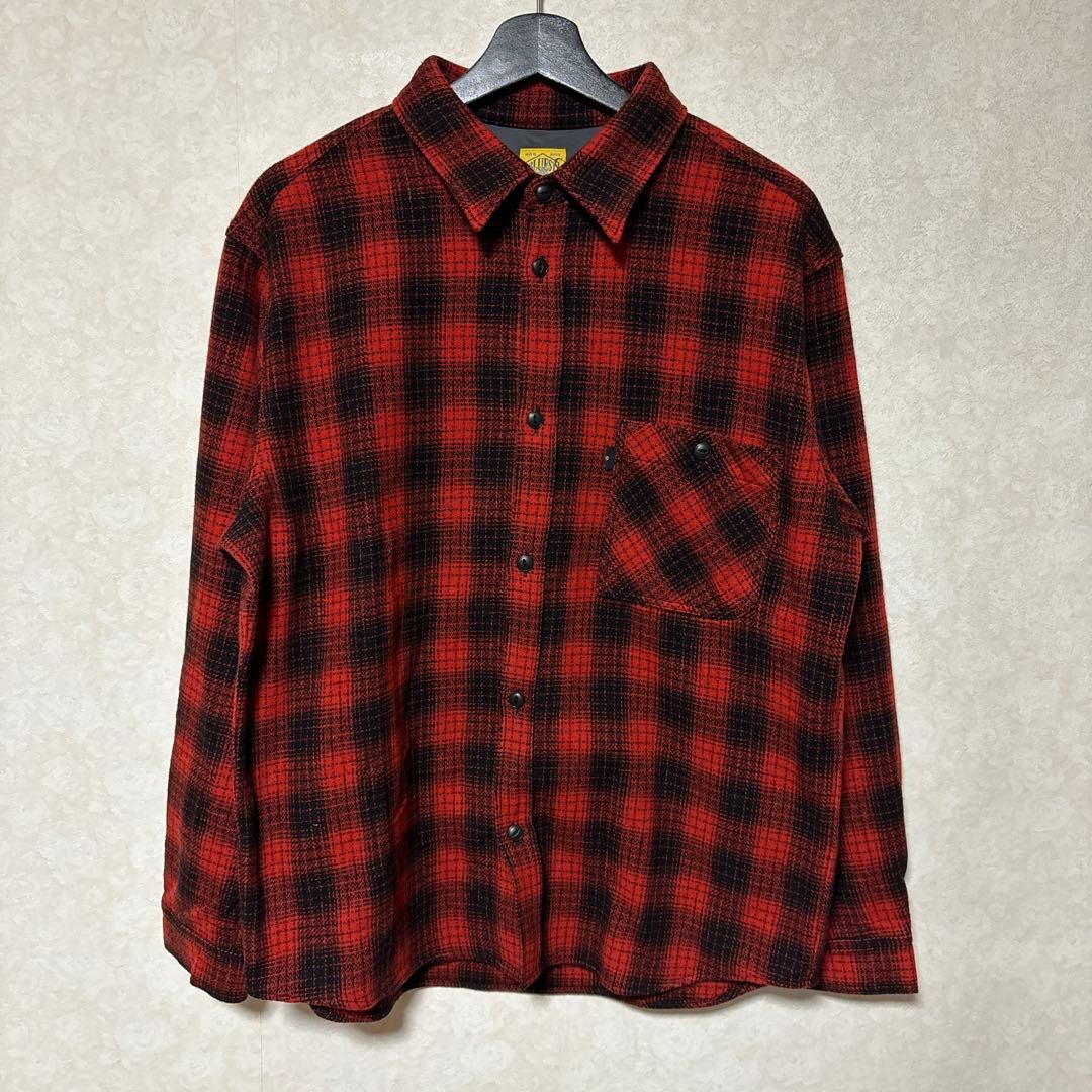 THE UNION ウールチェックシャツ 赤×黒 Mサイズ