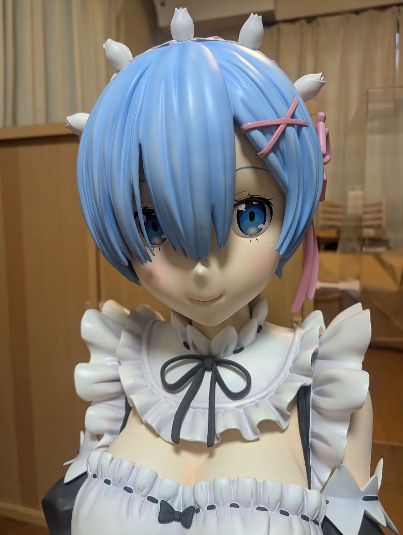 等身大 レム 胸像 Re：ゼロから始める異世界生活 フィギュア ケースセット