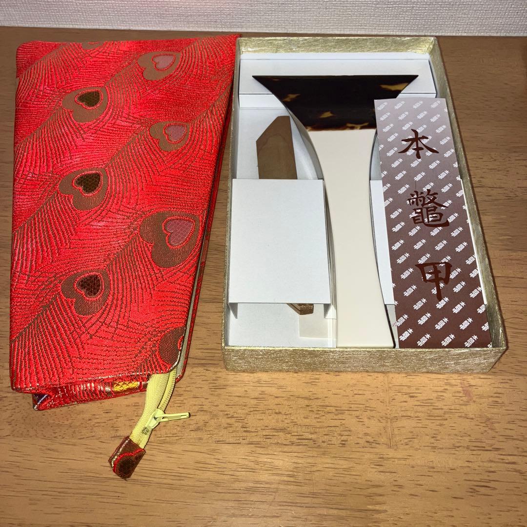 三味線　撥　本鼈甲　撥ケース付き