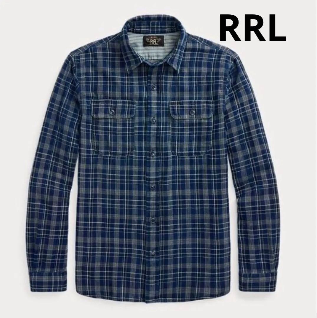 え*ま様 ダブルアールエル　RRLインディゴ プラッド ダブルフェイス ワークシ