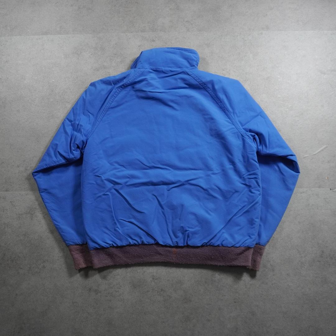 90s L.L.Bean ウォームアップジャケット 裏フリース 短丈 ブルー古着