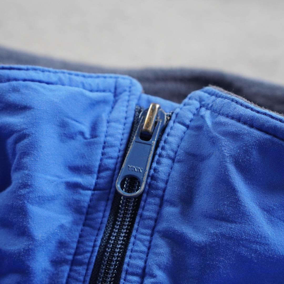 90s L.L.Bean ウォームアップジャケット 裏フリース 短丈 ブルー古着