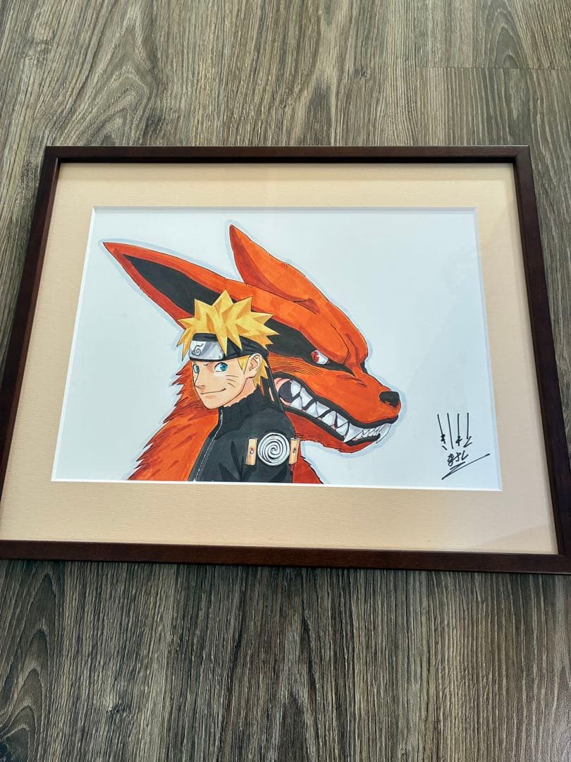 【美品】NARUTO展 複製原画 ナルト&九喇嘛