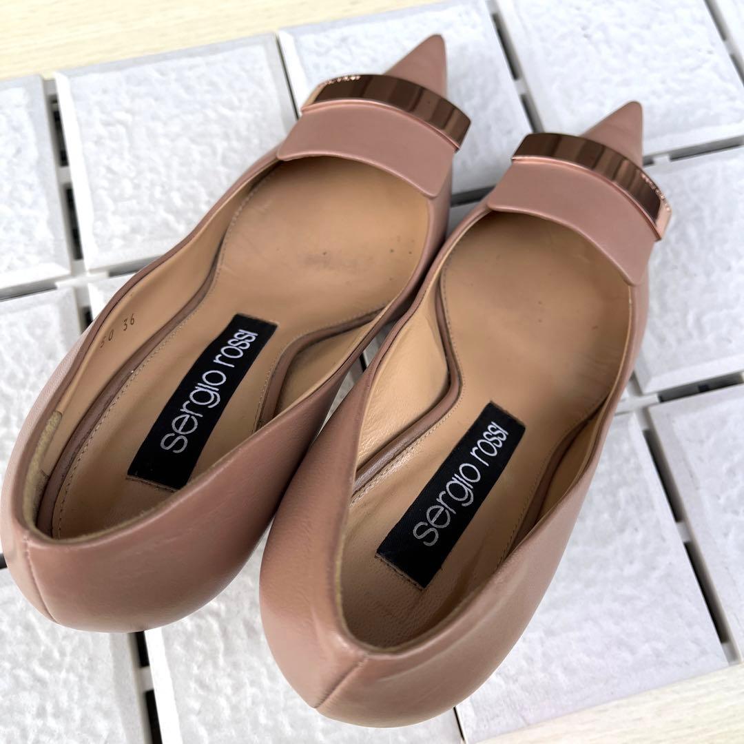 36 Sergio rossi sr1 パンプス ピンク ベージュ 23 - メルカリ