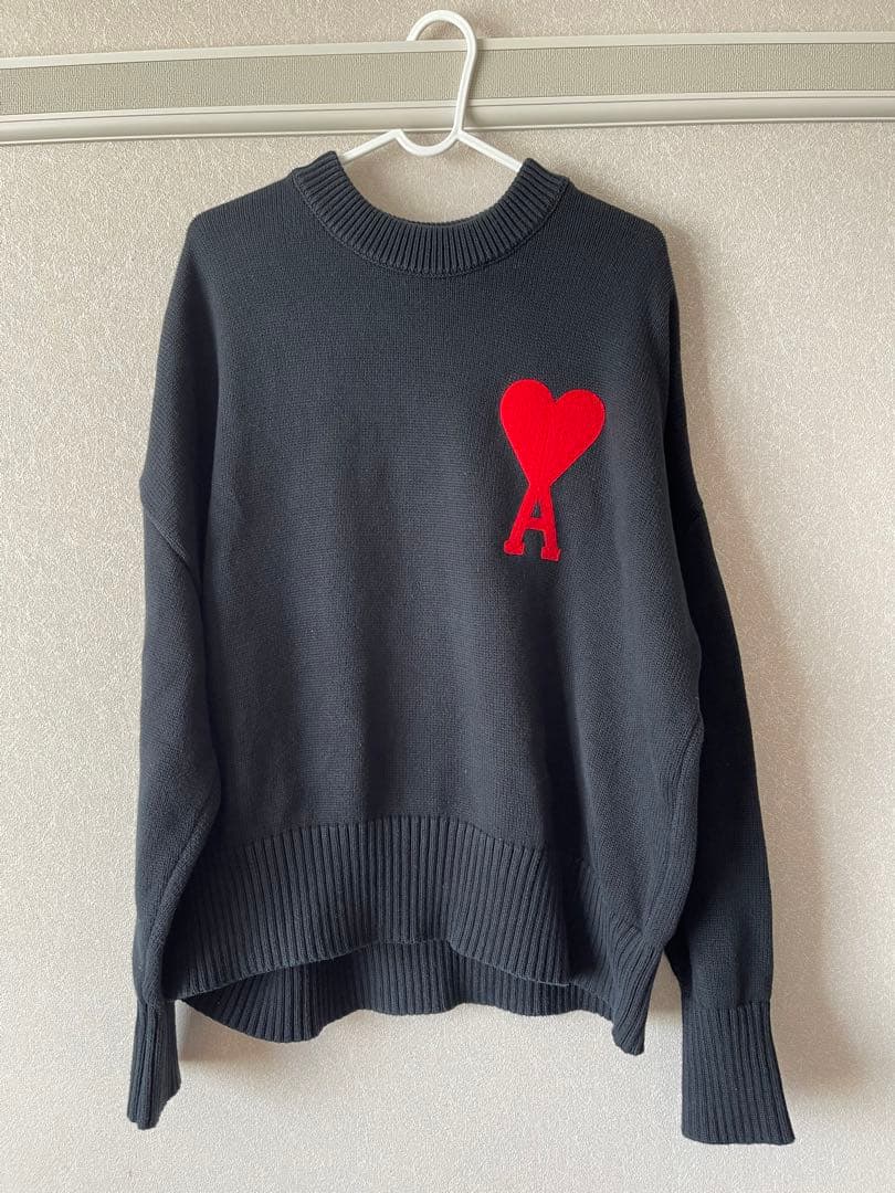 アミパリス/ami paris ニット セーター ハート ロゴ - メルカリ