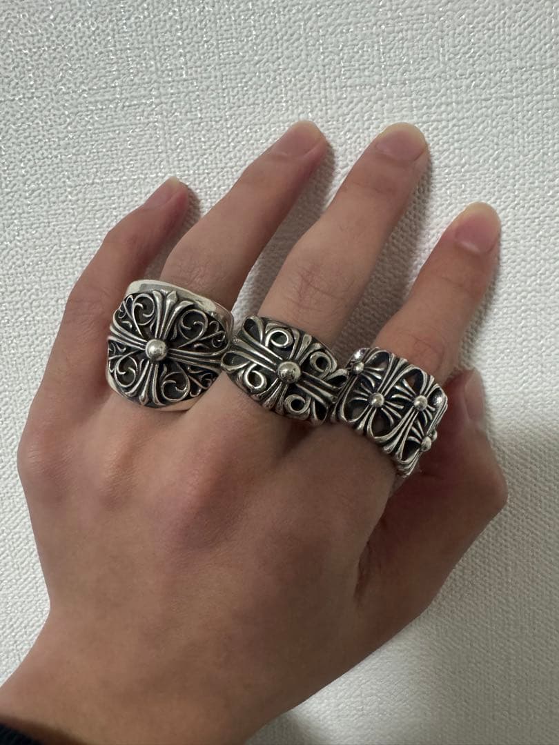 Chrome hearts 1992年製　フローラルリング15号 CHROME HEARTS（クロムハーツ） フローラルクロス リング : Freaks