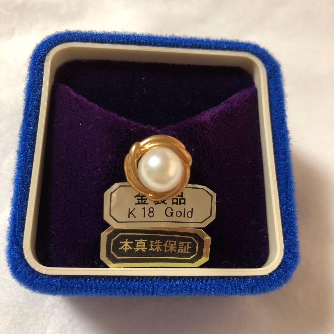 本真珠 タイタック ネクタイピン K18 - メルカリ