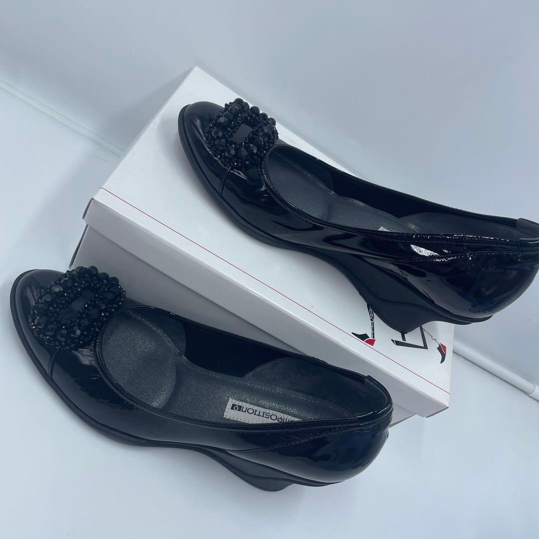 COMPOSITION9 エナメル ウェッジソール 黒25.5 楽天市場】ウェッジ