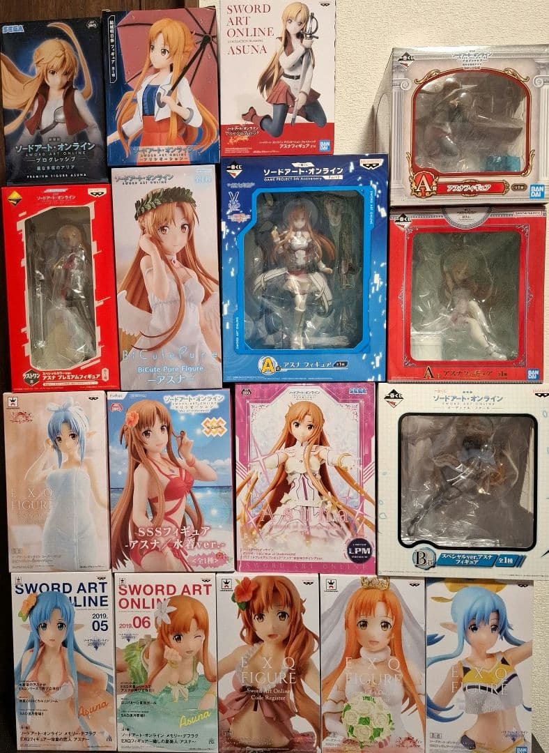 ソードアート・オンライン SAO フィギュア アスナ 17体 一番くじ EXQ
