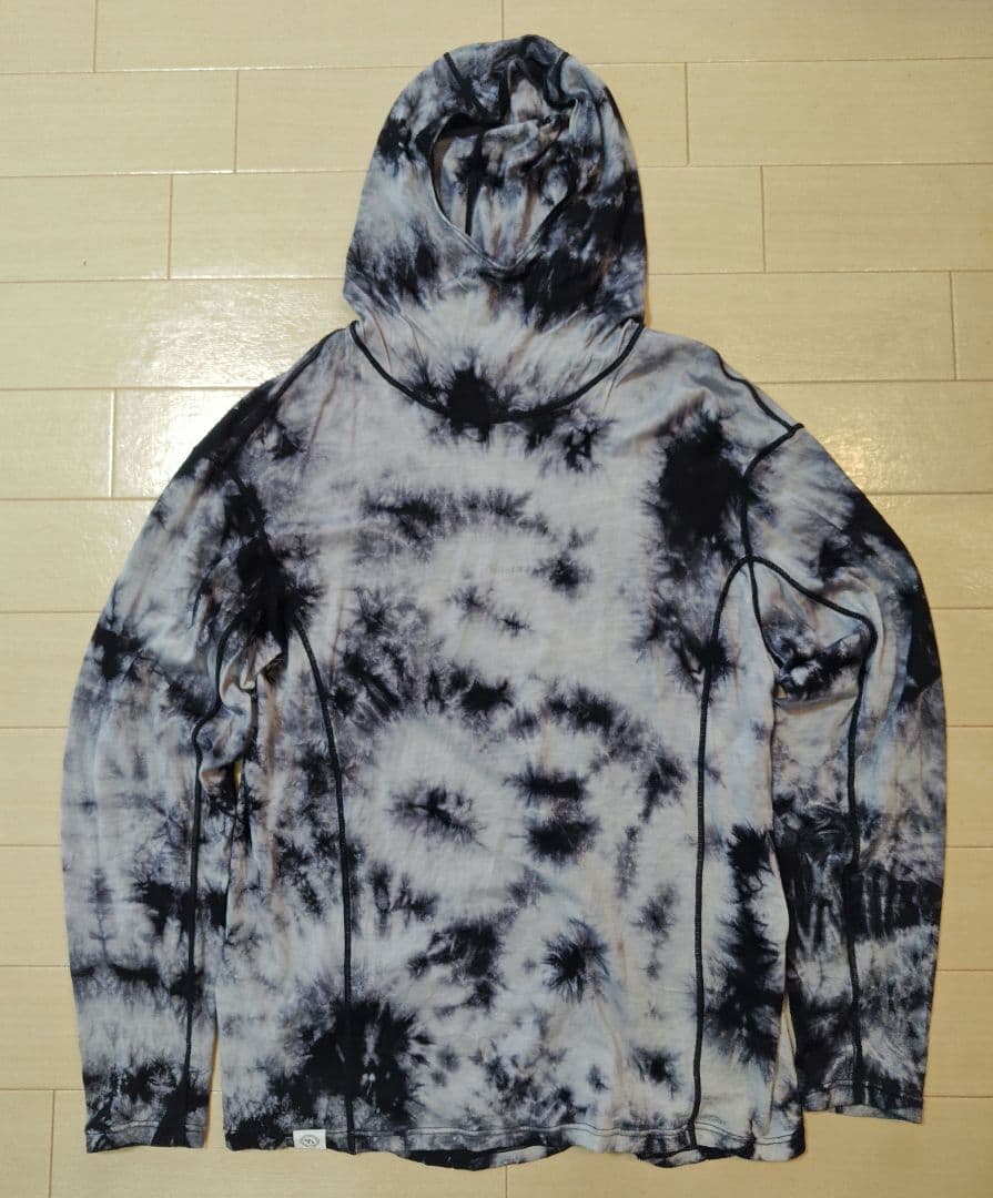 シャルボン　ウールタイダイフーディー XLサイズ 1993STUDIO 25 FW collection 93 와이드 벌룬 후드 & 프론트 턱 와이드