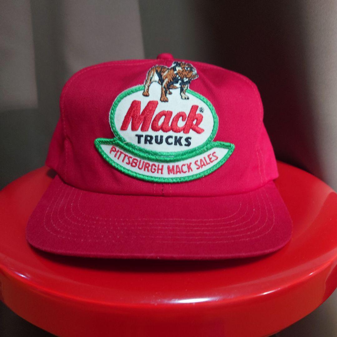 MACK TRUCKS マックトラック キャップ usa製 ビンテージ 赤 帽子