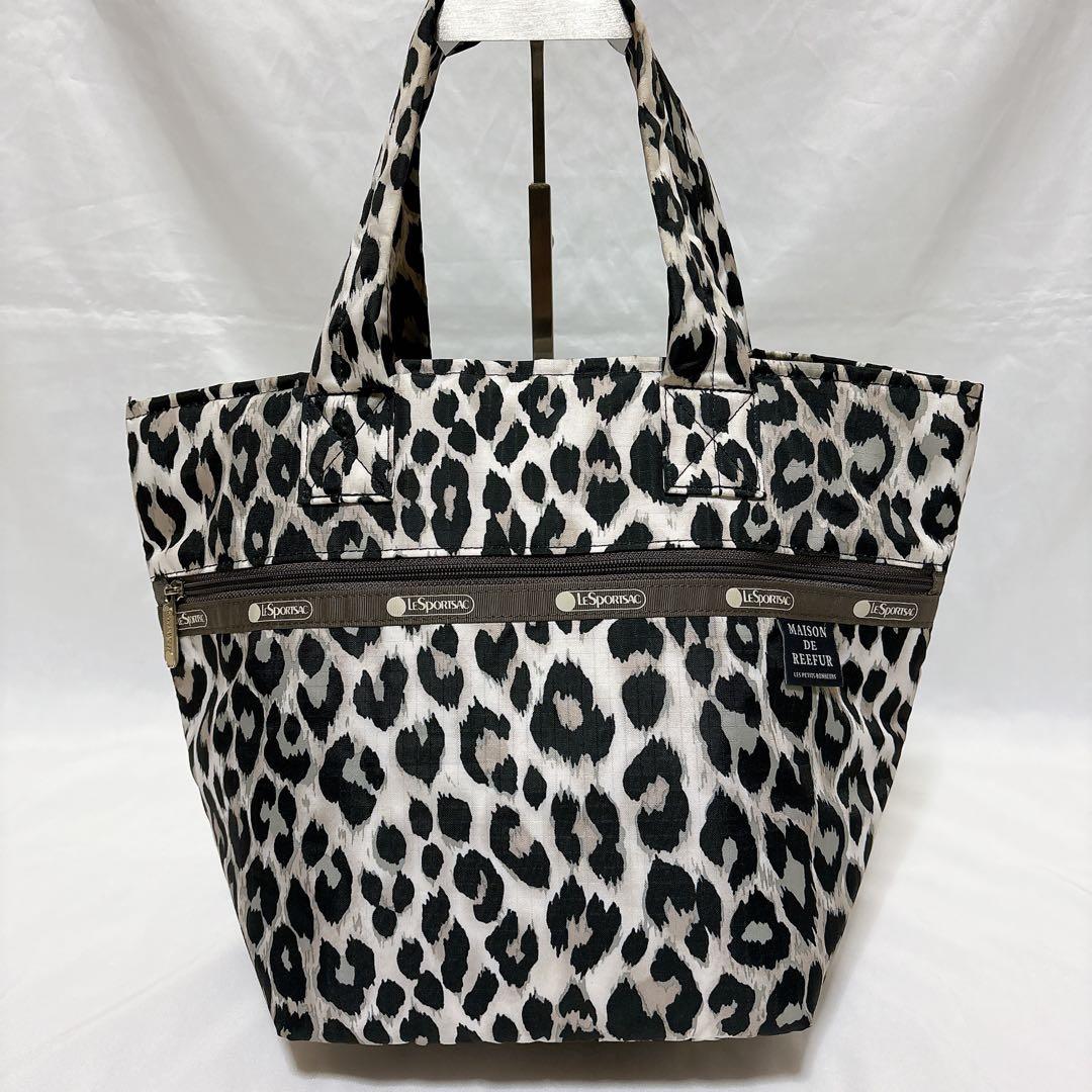 【美品】レスポートサック メゾンドリーファー コラボ レオパード ホワイト Maison de Reefur - レスポートサック梨花のコラボバックの通販 by