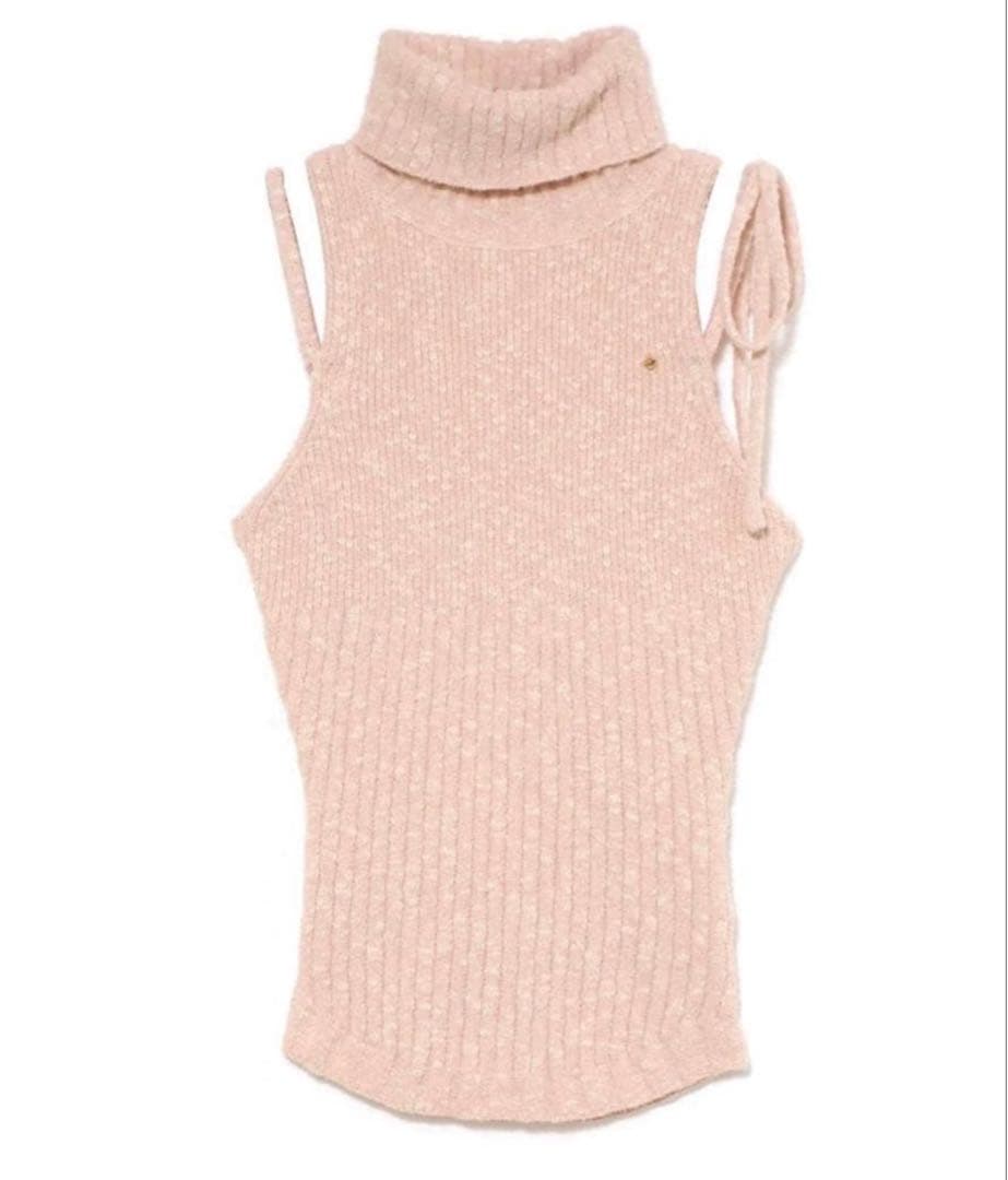 トップス andmary Rumi knit tank pink ANDMARY】Rumi knit tank