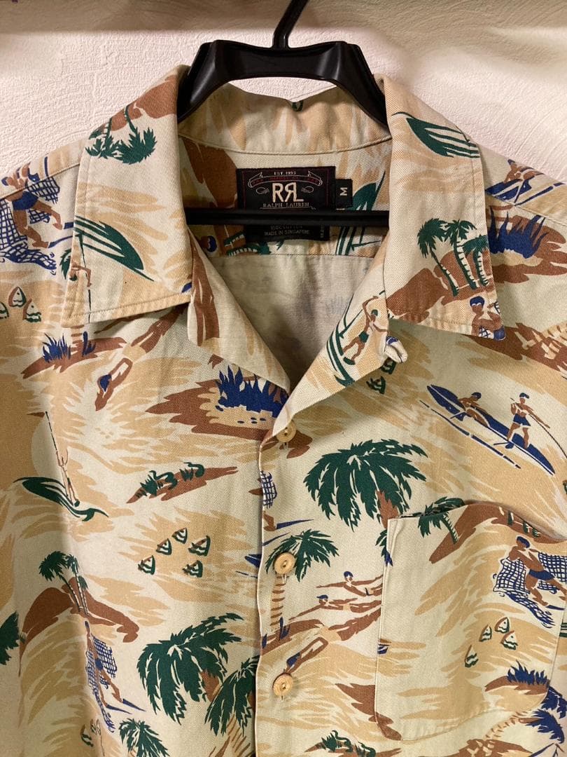 ②RRL アロハシャツ 三つ星 ダブルアールエル ラルフローレン Ralph RRL (ダブルアールエル) 限定版 アロハシャツ タトゥーアート メンズ