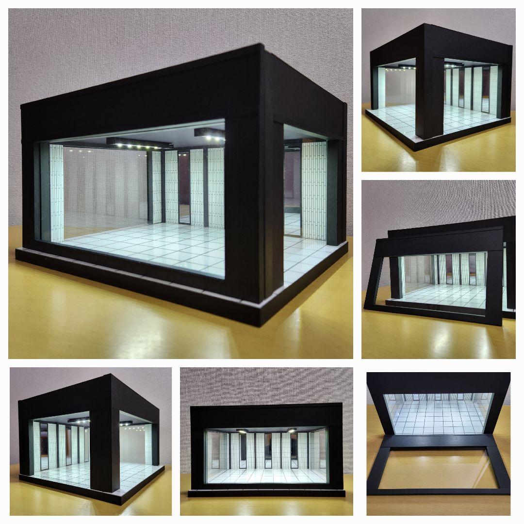 1/24 プラモデル ミニカー ジオラマ ショーケース LED照明