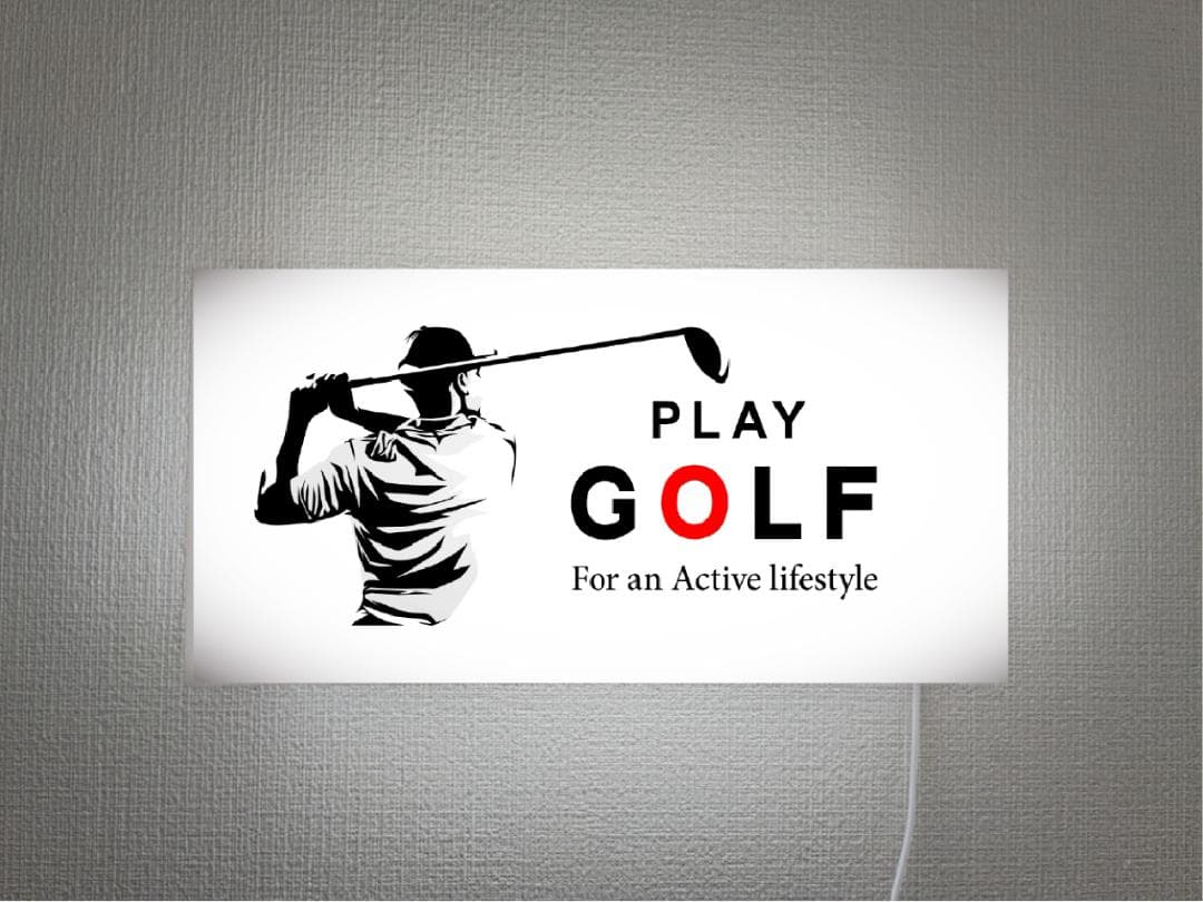 【オーダー無料】ゴルフ プレイ 壁掛け 照明 看板 置物 雑貨 ライトBOX