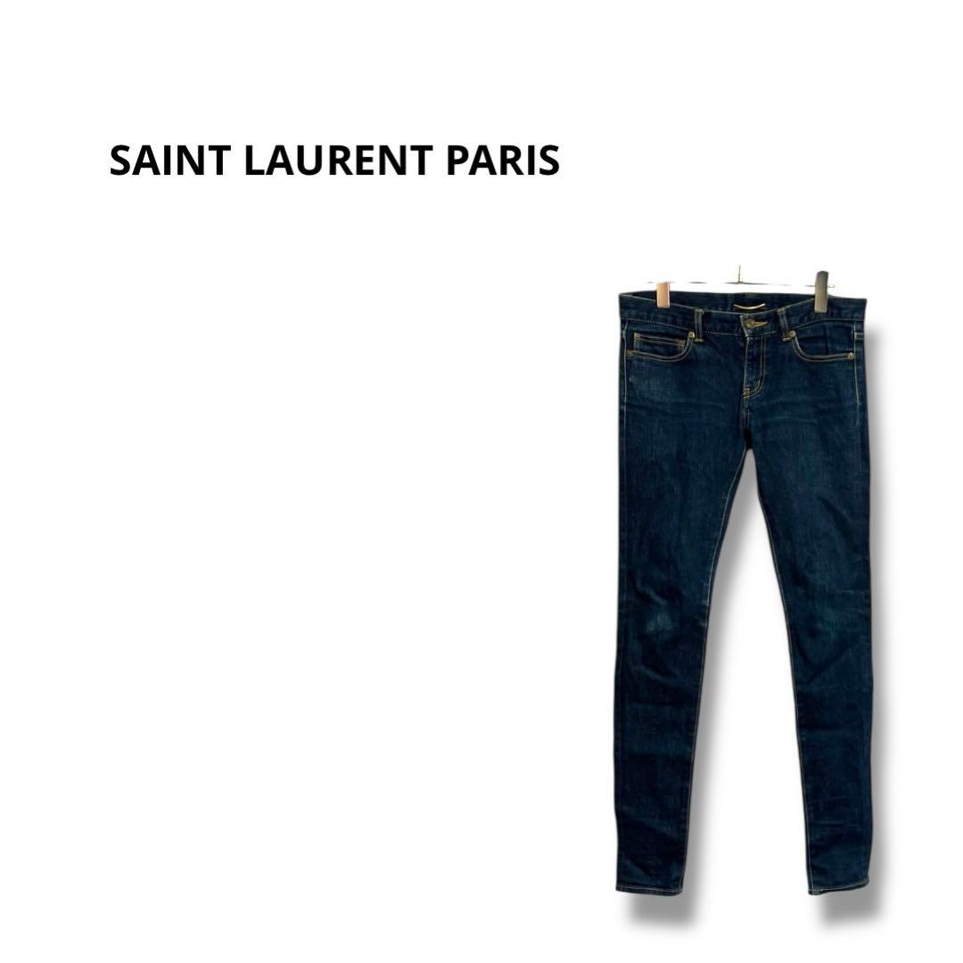 【サンローランパリ】デニム　ジーンズ　スリム　カジュアル　濃紺　28