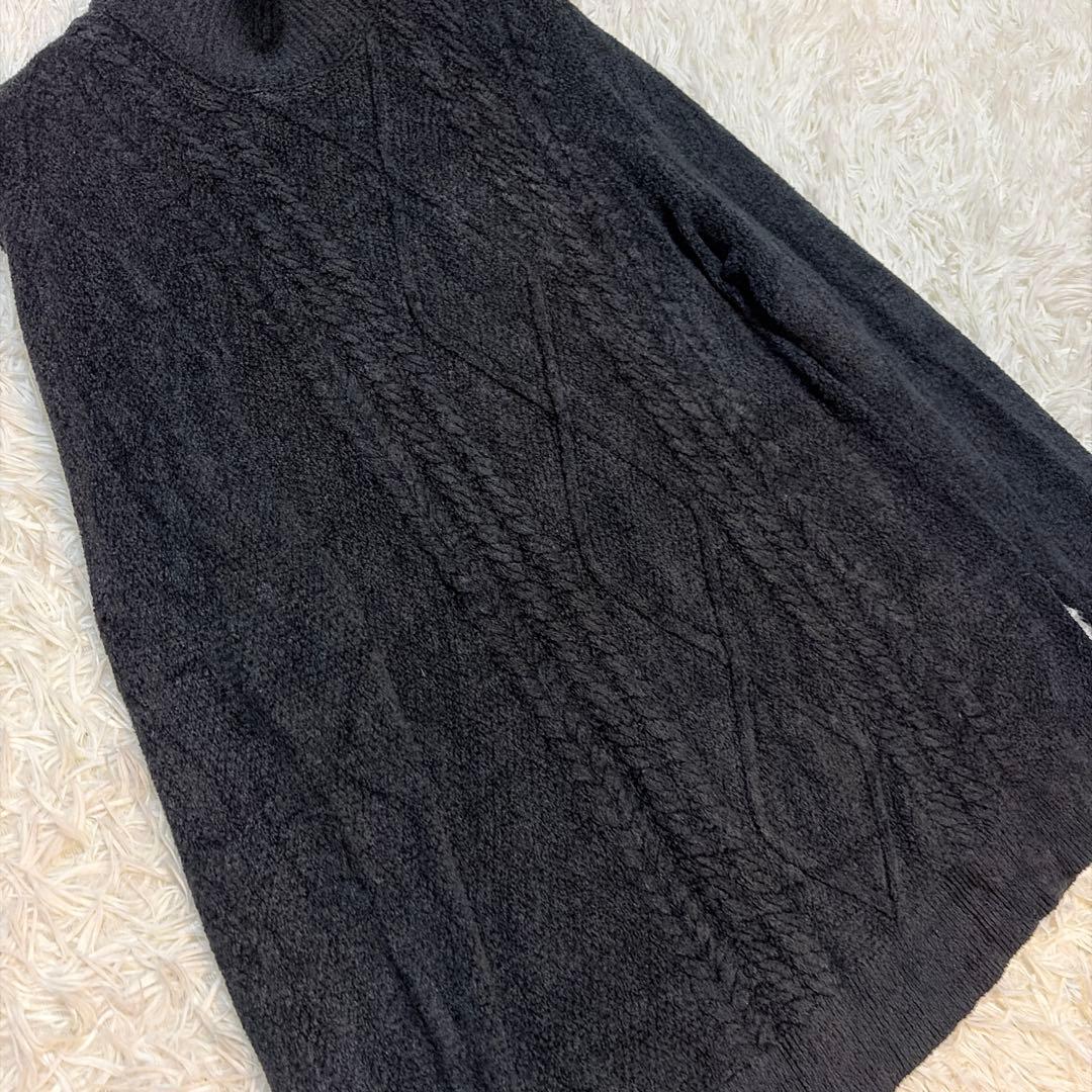 美品♡即完売 abyts ハイネック タートル ケーブルニット 佐藤健 黒