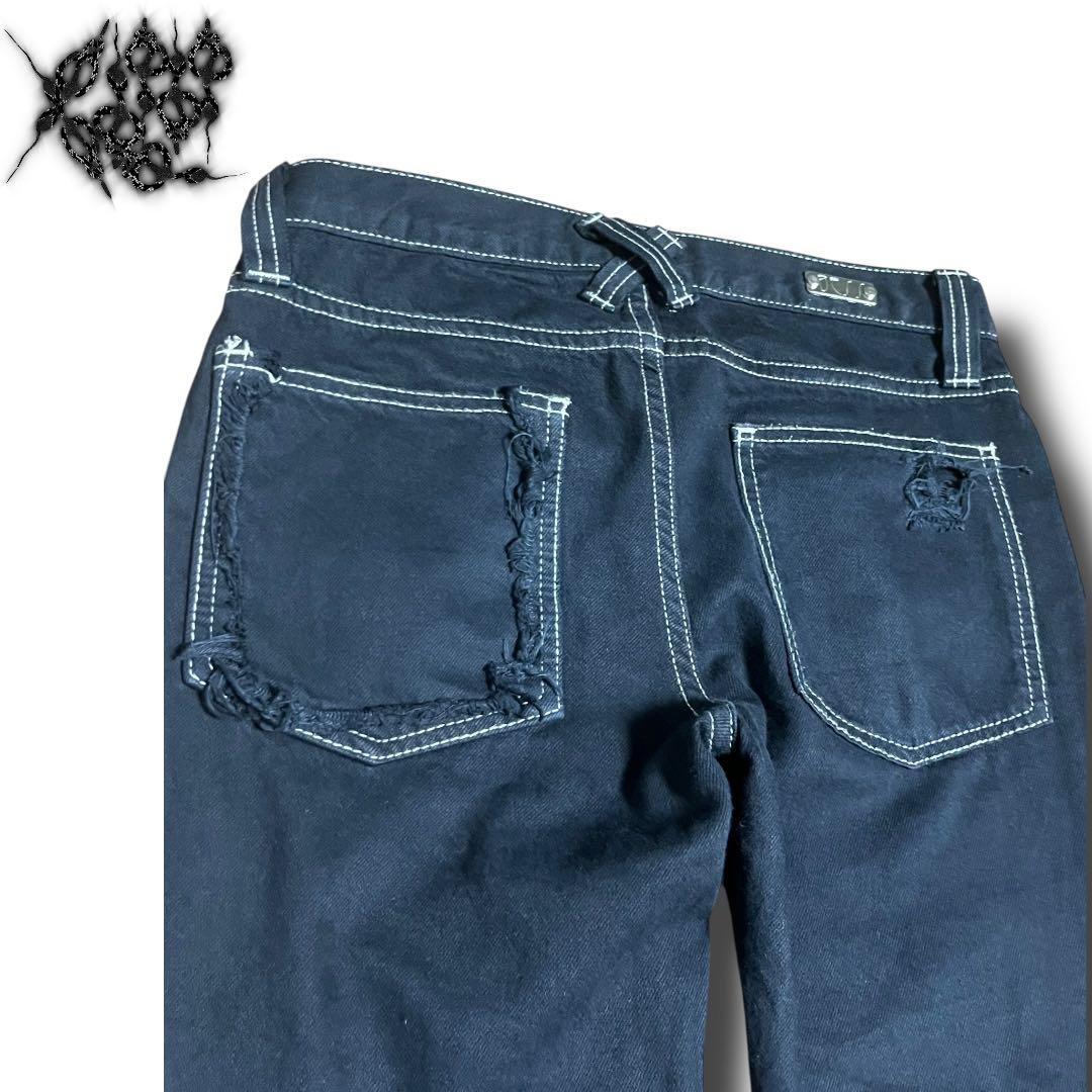 Bess Nyc Knee Studs Damaged Denim - メルカリ