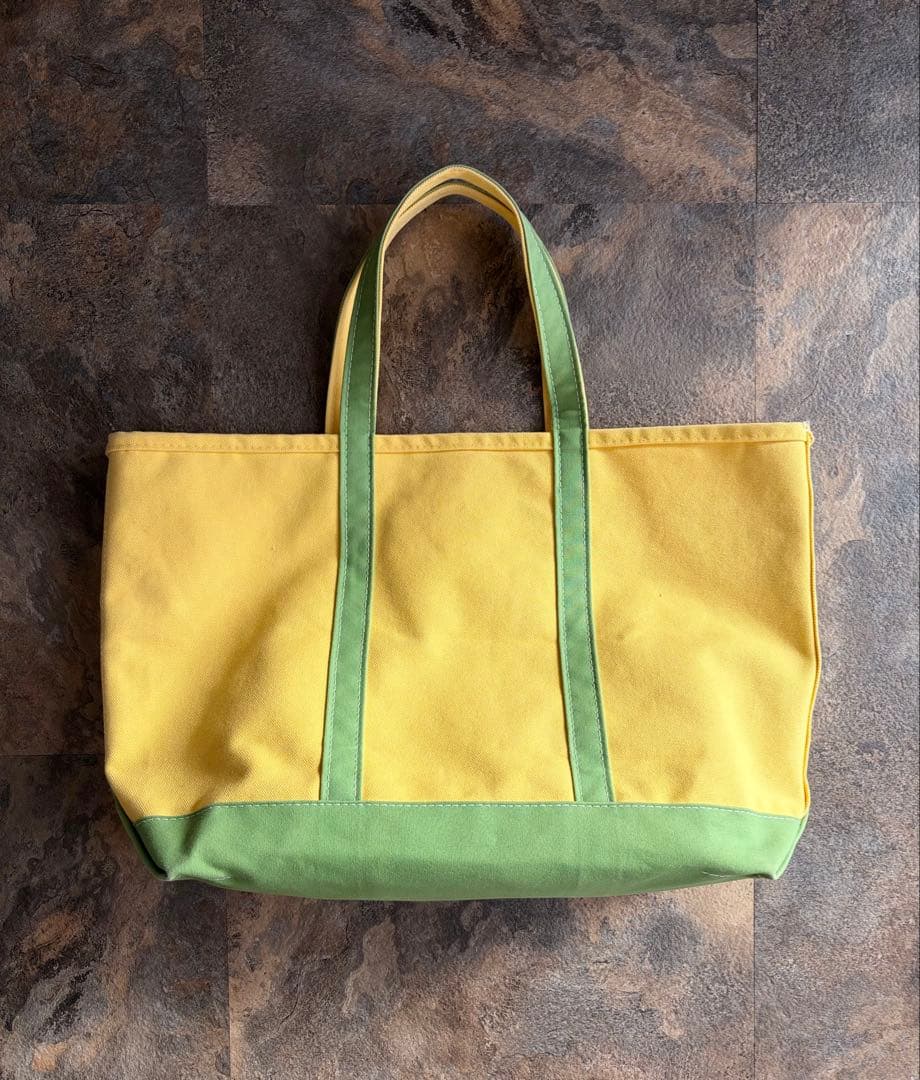 90-00s L.L.bean プリント トートバック トンボ柄 希少カラー L