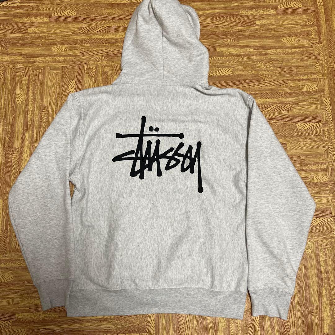 Stussyグレー パーカー L - メルカリ
