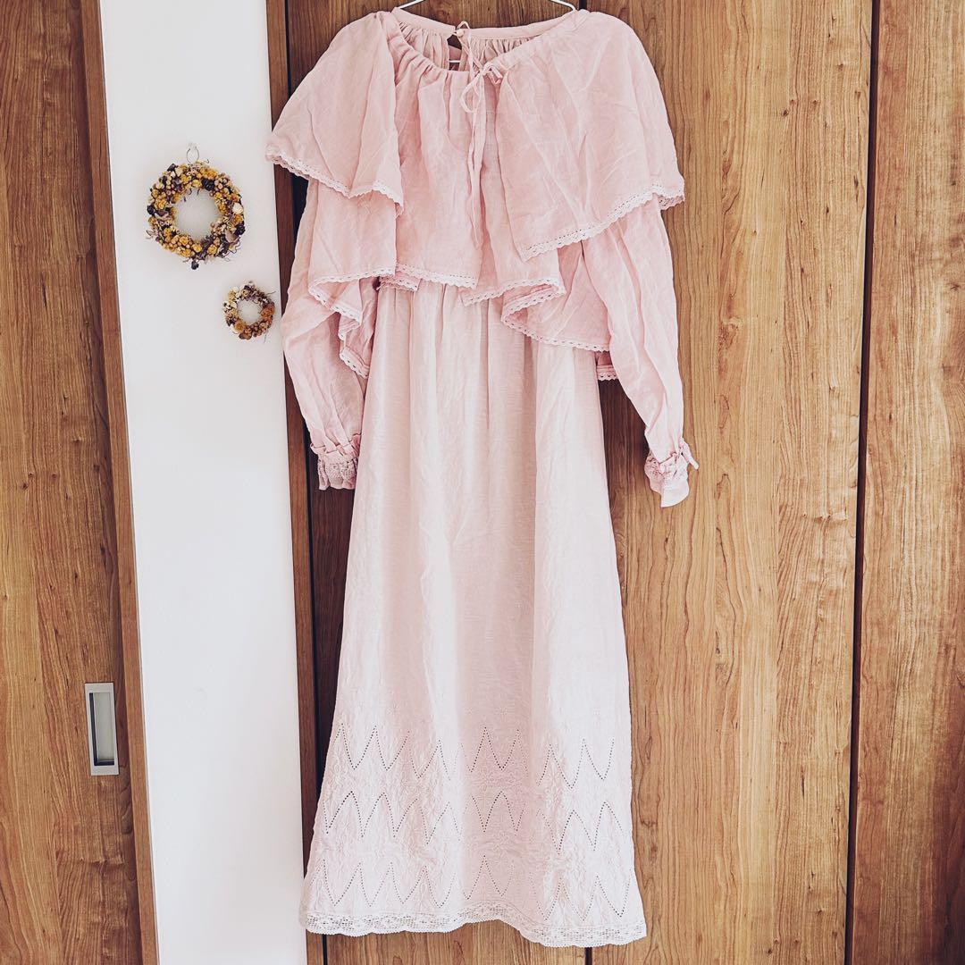 kazumi×samansamos2】ケープ付きボレロ ピンク - メルカリ