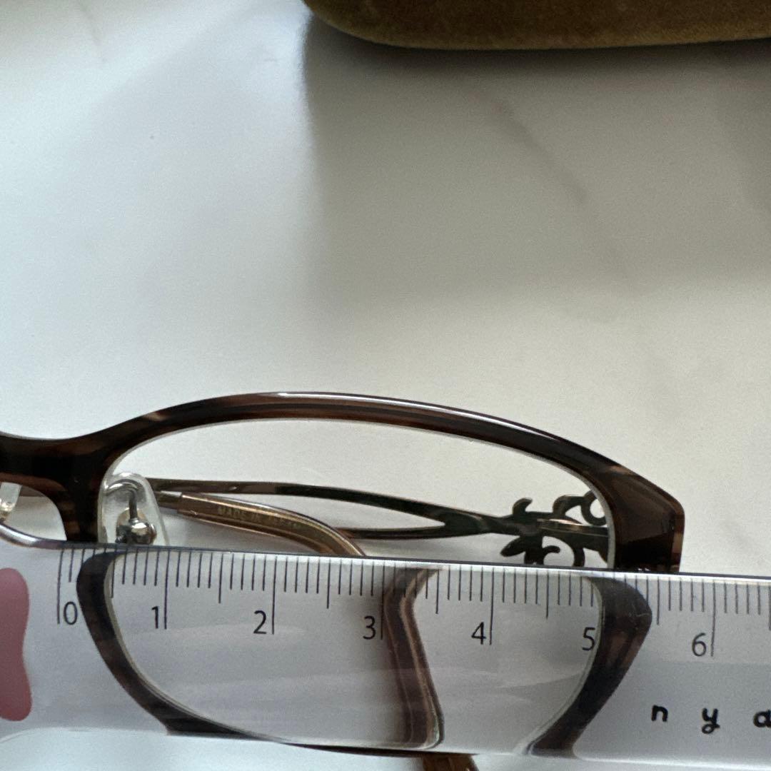麗人花 パリスミキ チタンメガネフレーム おしゃれ ブラウン