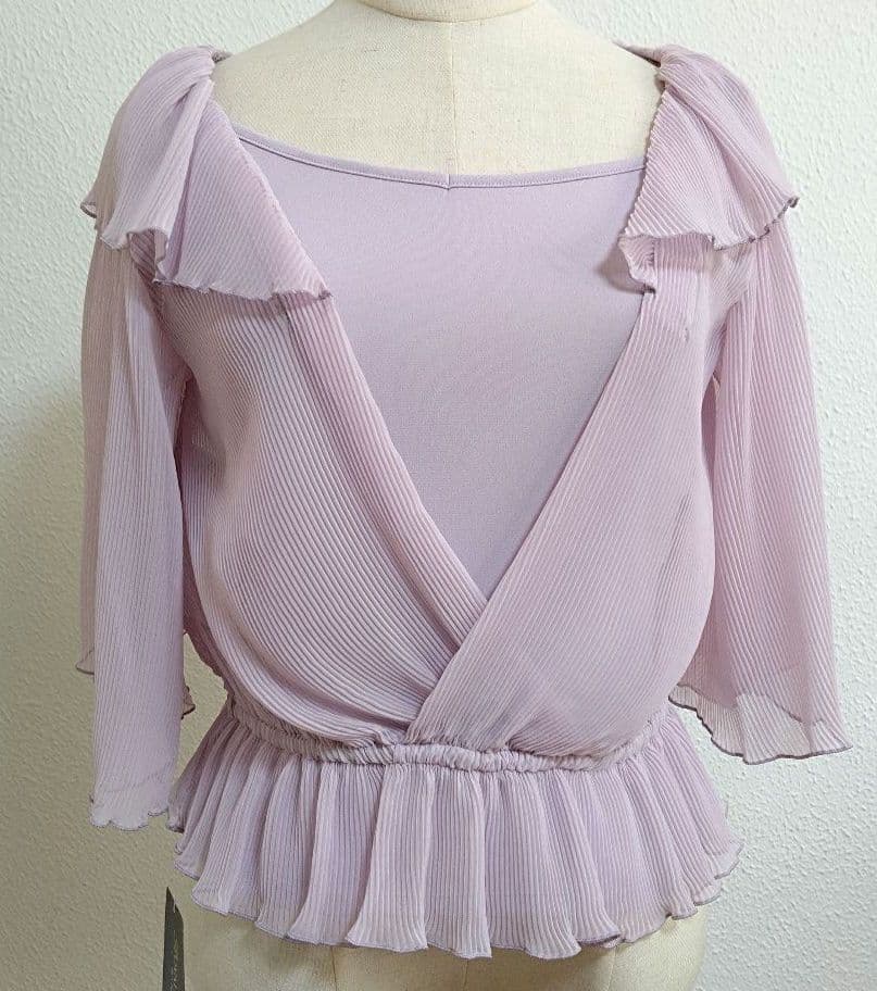 yuzu 茨城様☆チャコット　薄紫　M ラップスタイル　レッスンウェア　トップス