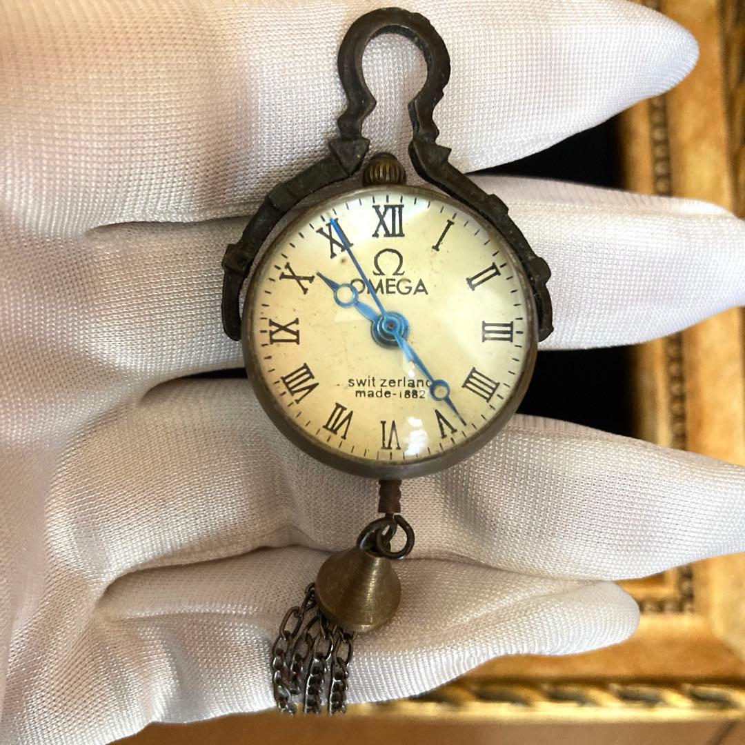 OMEGA オメガ クリスタルボール 懐中時計 手巻き スケルトン