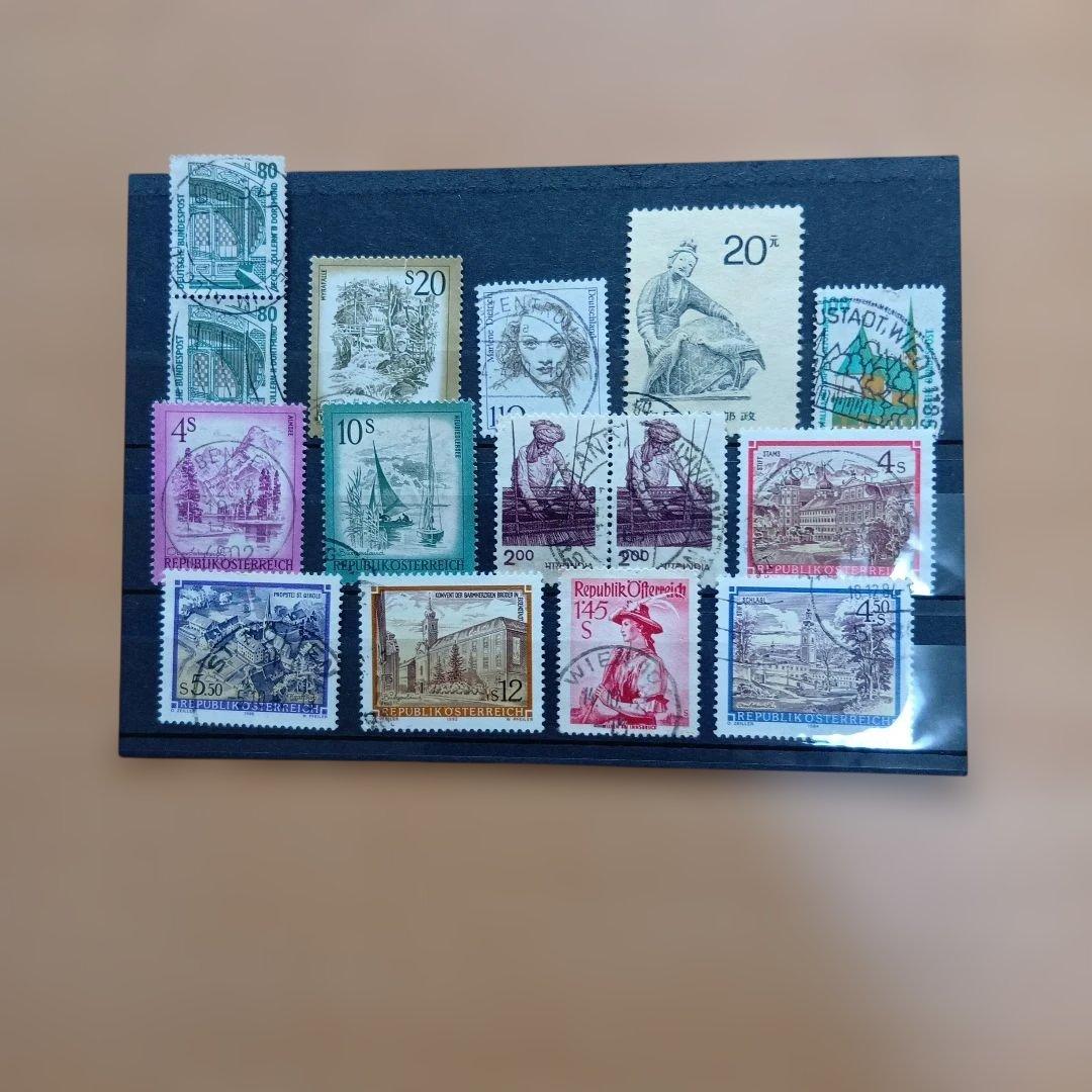 384 外国切手使用済161枚（アメリカ・ドイツ・スウェーデン