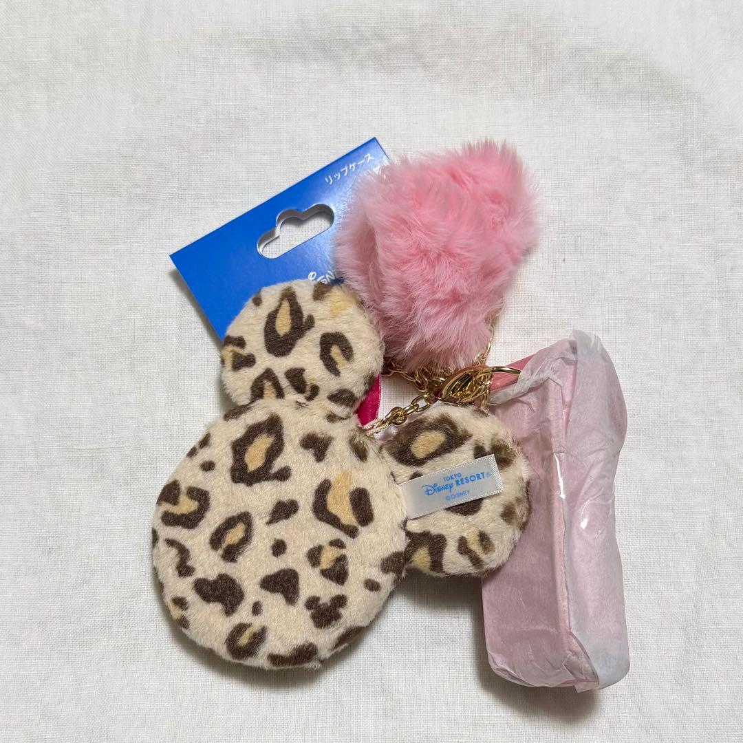 東京ディズニーリゾート リップケース ミラー ミニー 新品 ヒョウ柄