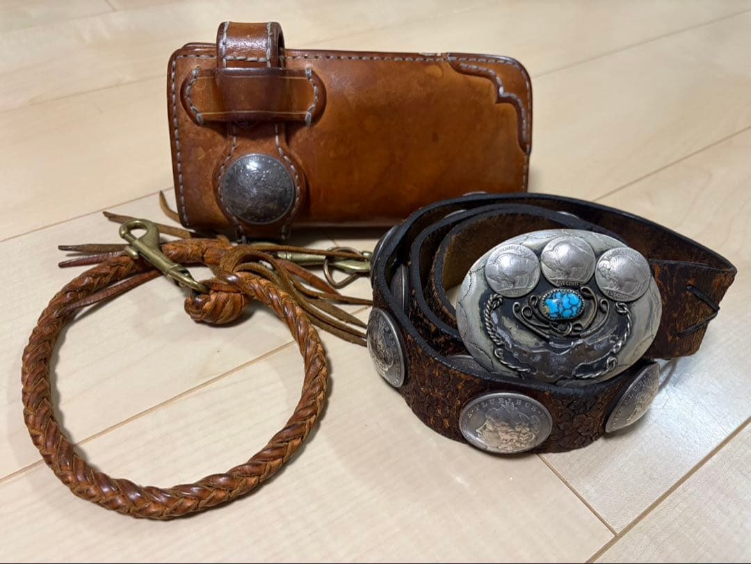 N*6様 レザー財布とコンチョベルトセット　オールドスピリタスカンパニー