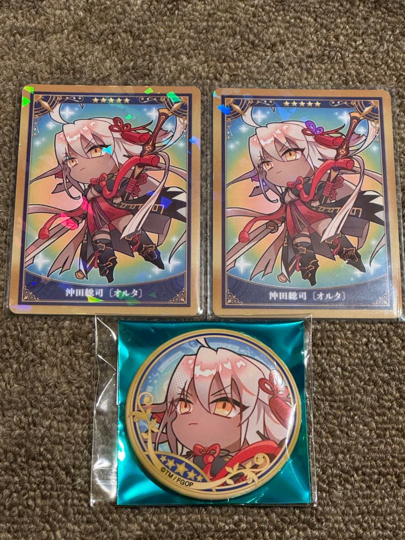 FGO 最終再臨展 ミニ コレクションカード 缶バッジ 沖田総司オルタ